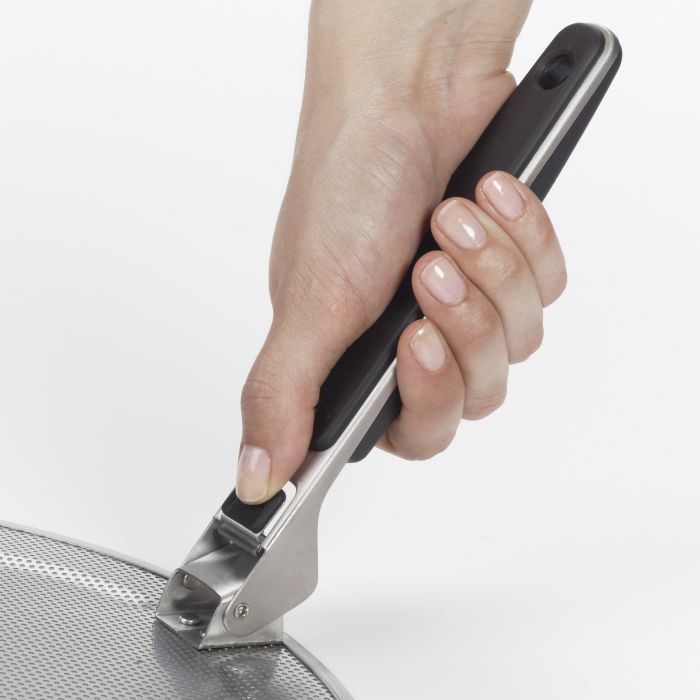 Good Grips 1064468 Splatter Screen with Folding Handle, 13 in Dia, Stainless Steel Screen, Stainless Steel Frame - 3