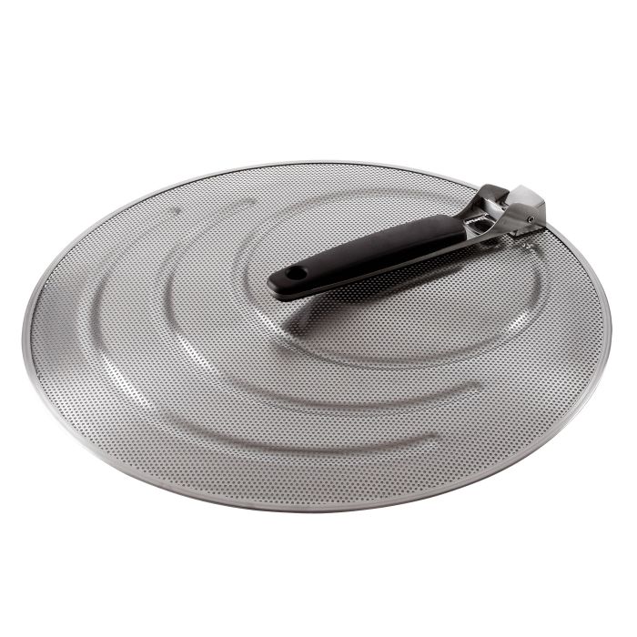 Good Grips 1064468 Splatter Screen with Folding Handle, 13 in Dia, Stainless Steel Screen, Stainless Steel Frame - 5