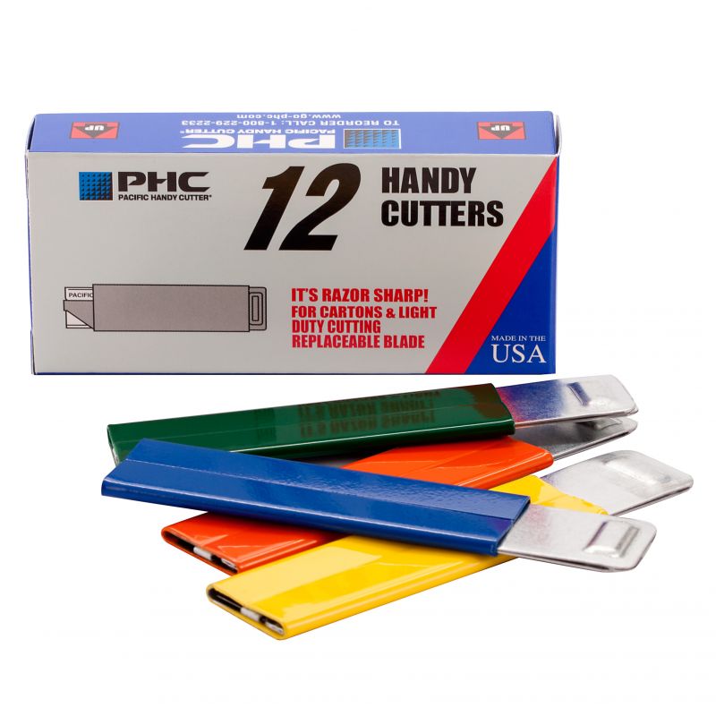 PHC HC100 Box Cutter, Aluminum Blade, Assorted Handle - 3