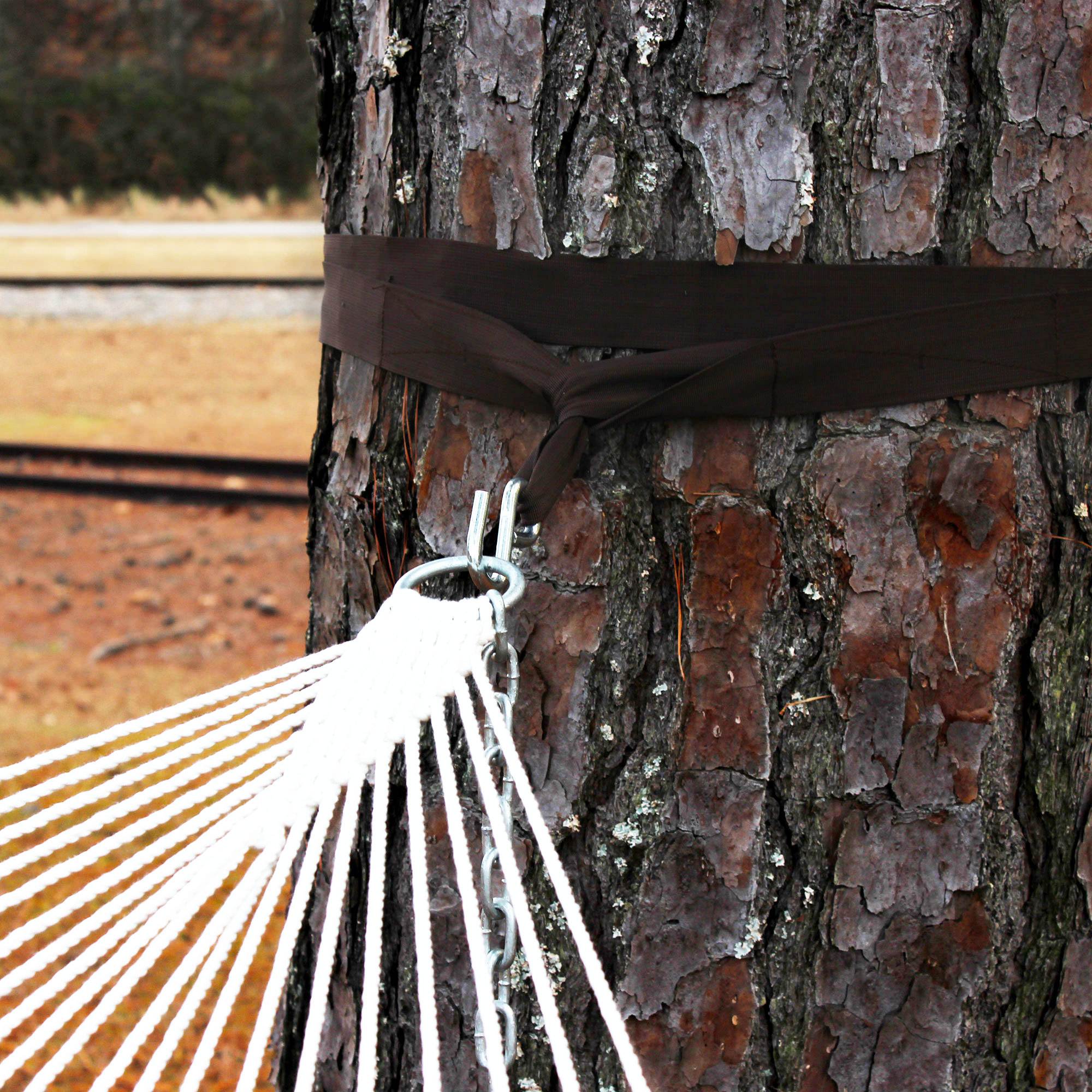 Pawleys Island Hammocks TS120 Hammock Tree Strap, Nylon/Steel, Brown, Zinc - 2