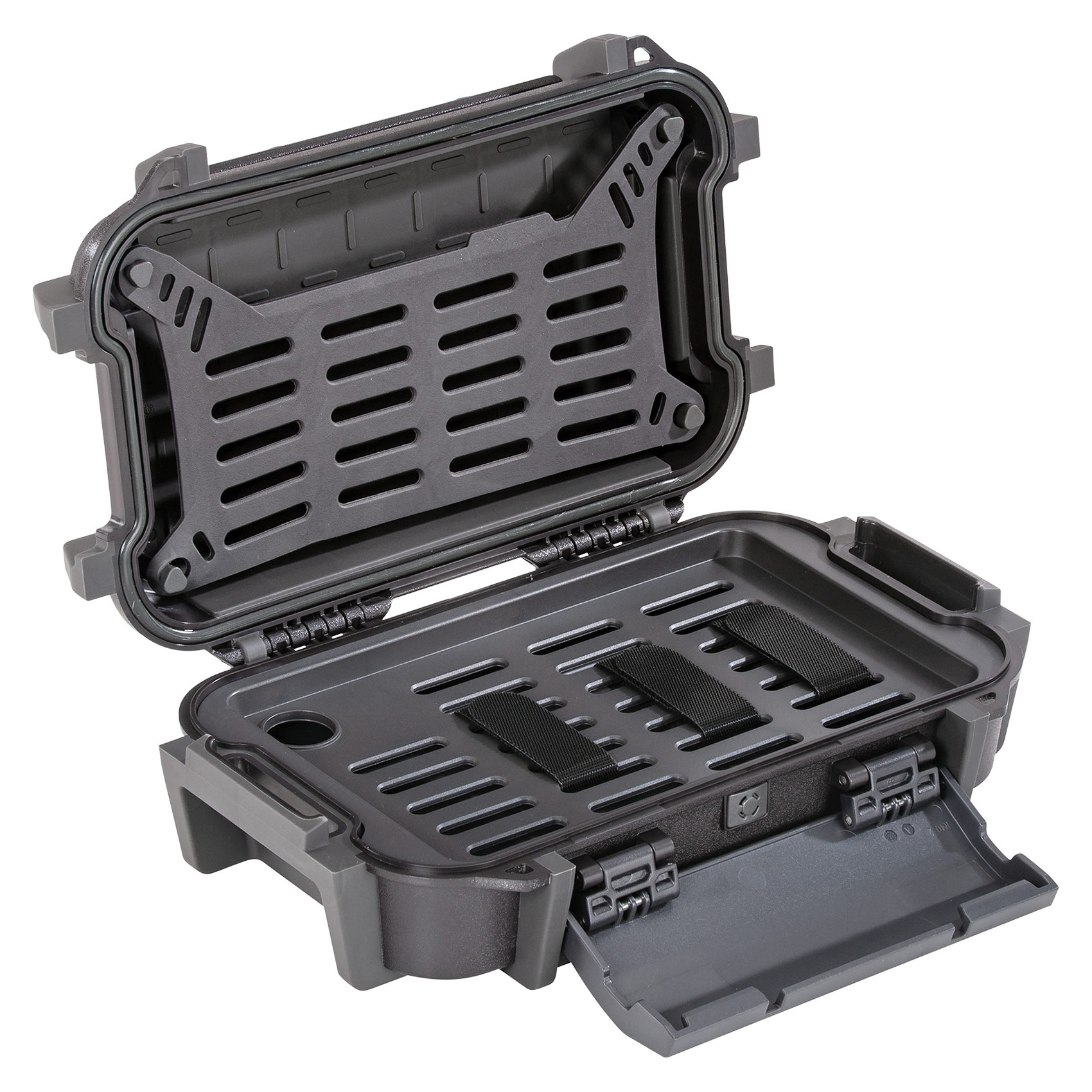 Pelican RKR400-BLK Ruck Case, Black, 9.84 in L, 6.12 in W, 2.89 in H, ABS/Polycarbonate - 2