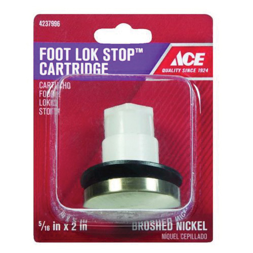ACE Foot Lok Cartridge ACE826-21BN Drain Stopper, Plastic, Brushed Nickel - 2