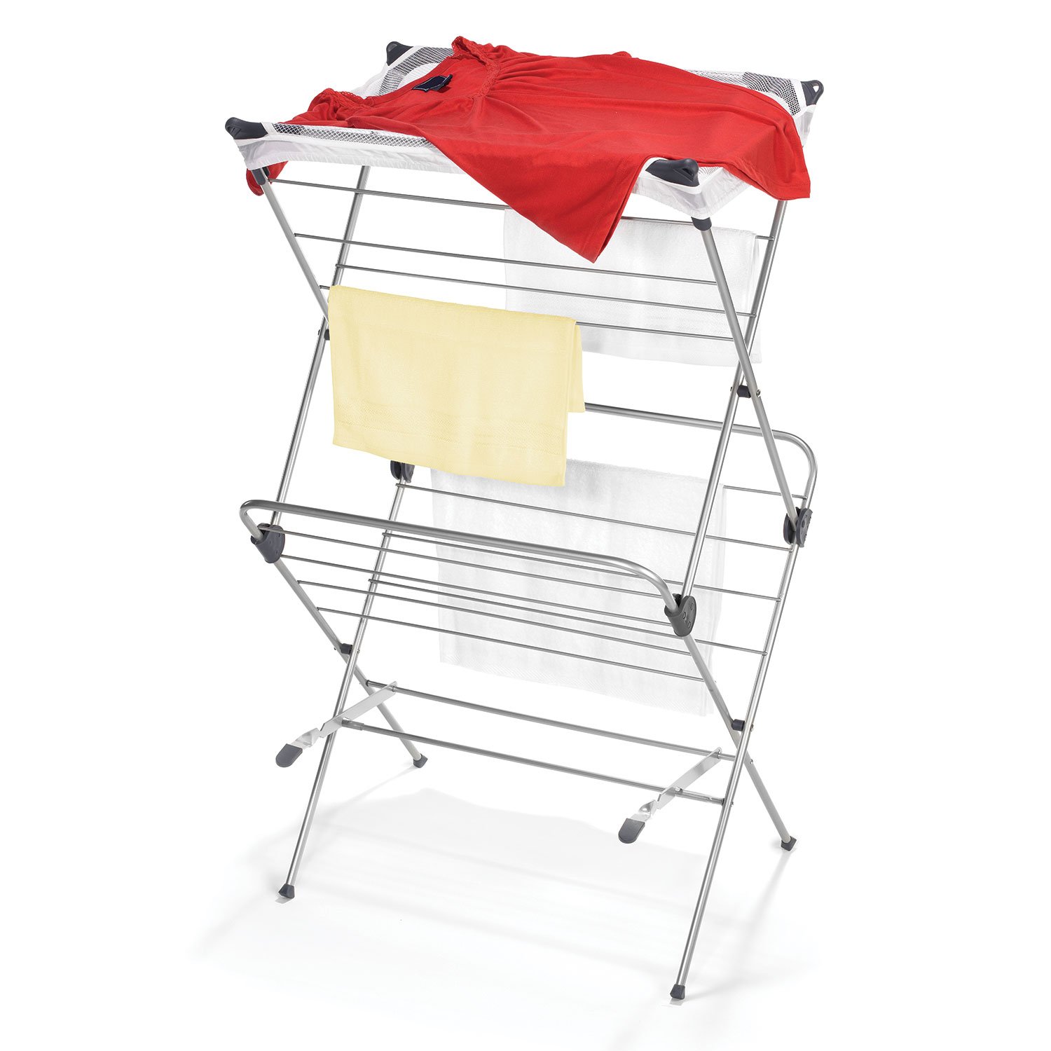 Polder Products DRY-4063 2-Tier Dryer, 33 ft Drying Space, Plastic/Steel, 21.2 in W, 37-1/2 in H, 24 in L - 3