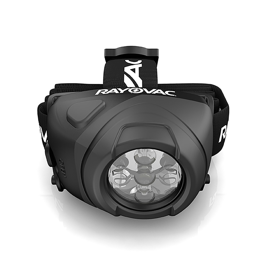 Rayovac DIYHL3AAA-BTA Headlight, AAA Battery, Alkaline Battery, LED Lamp, 50 to 21, 30 m Beam Distance, 17 hr Run Time - 5