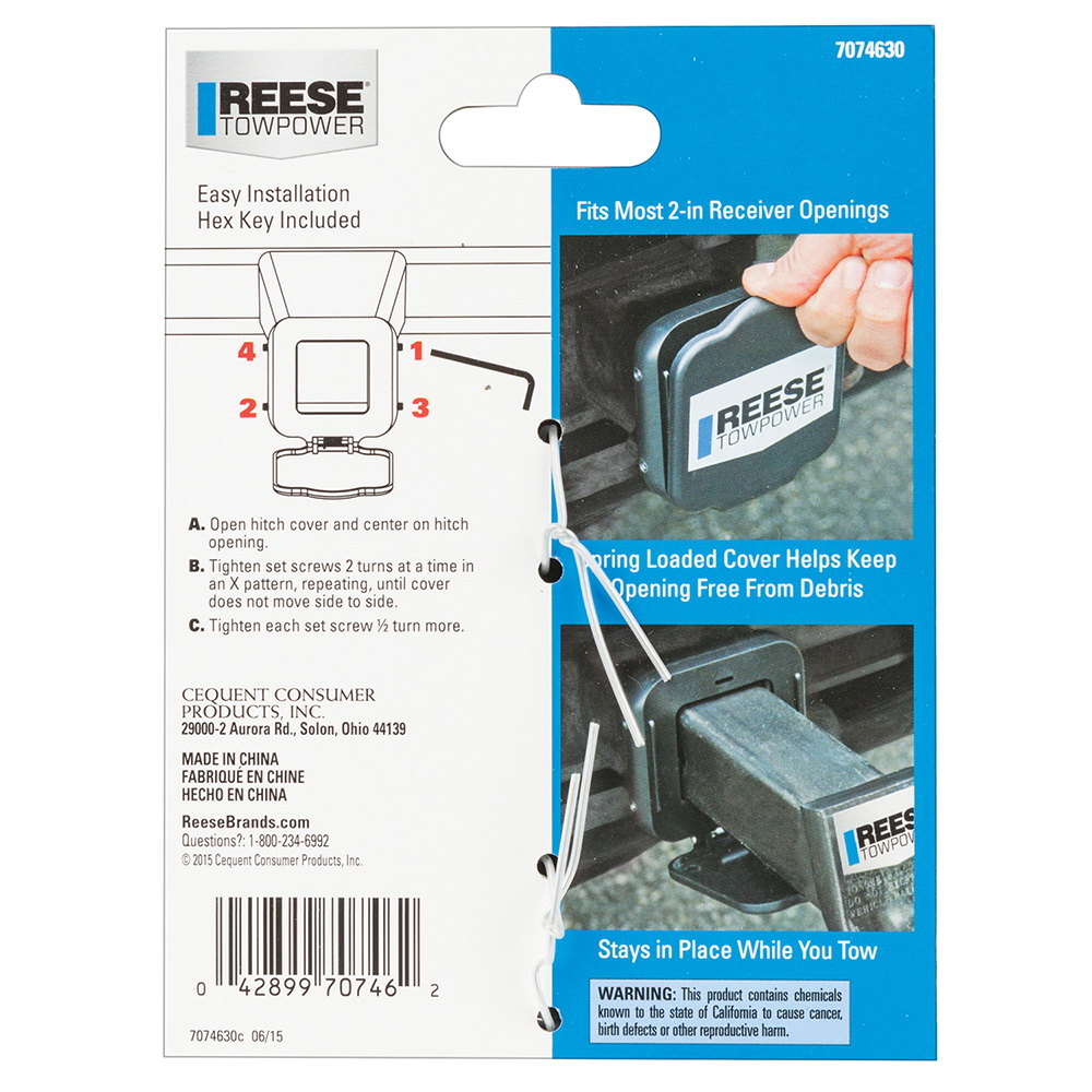 Reese Towpower 7074630 Hitch Box Cover, Polystyrene, Black - 5