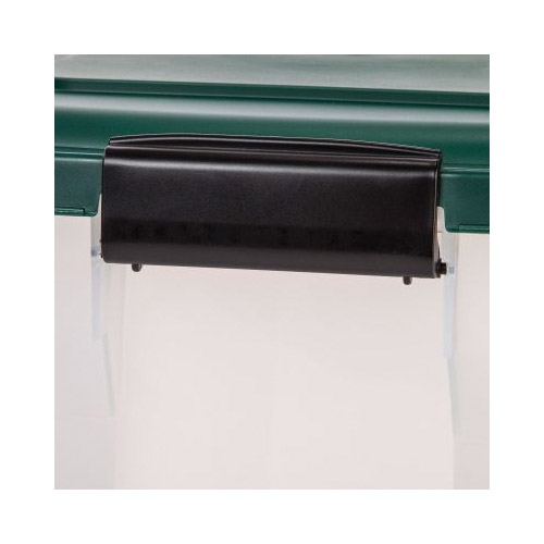 Iris Remington 296002 Pet Food Container, 55 qt, Plastic, Green, Airtight, Latch Cover/Lid, 18-1/2 in L, 13.6 in W - 3