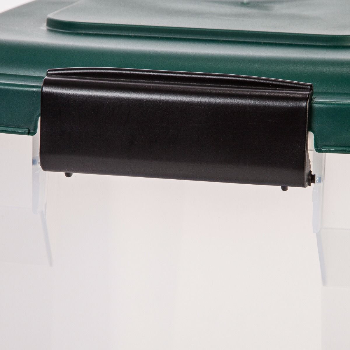 Iris Remington 296001 Pet Food Container, 28 qt, Plastic, Green, Airtight, Latch Cover/Lid, 15.8 in L, 10-3/4 in W - 3
