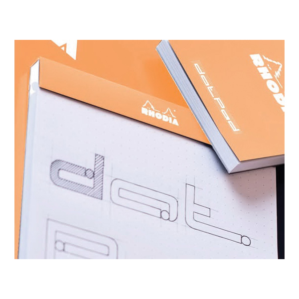 Rhodia Dot Everything 16559 Dot Pad, Micro-Perforated Sheet, 6 x 8-1/4 in Sheet, 80-Sheet, White Sheet - 2