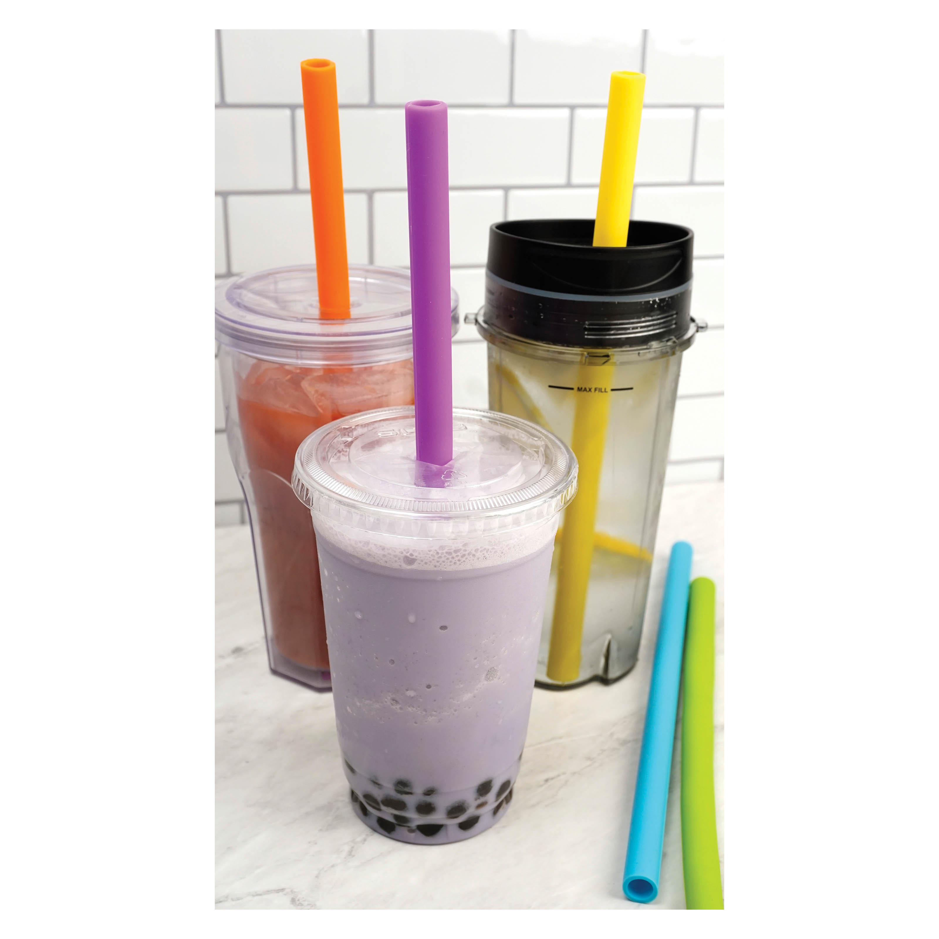 Endurance SILI-LG Smoothie Straw, 10 in L, Silicone - 4