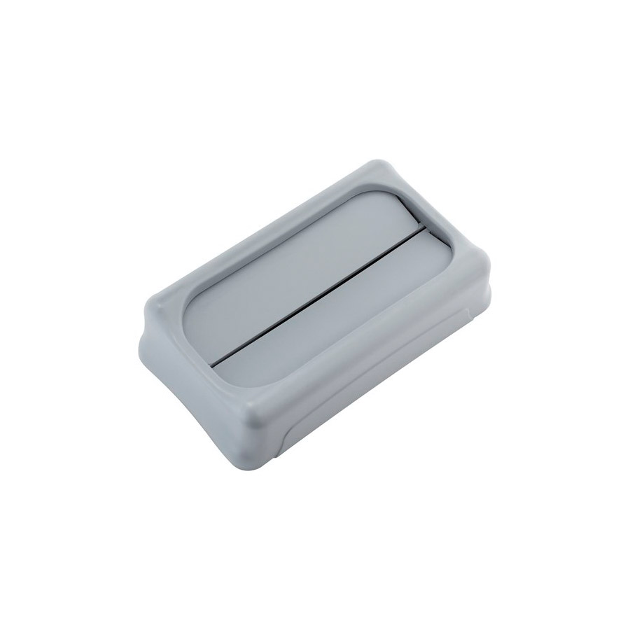 Rubbermaid Slim Jim FG267360GRAY Trash Can Lid, Resin, Gray, For: 23 gal Garbage Can - 2