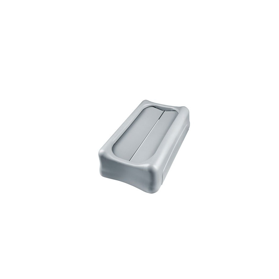 Rubbermaid Slim Jim FG267360GRAY Trash Can Lid, Resin, Gray, For: 23 gal Garbage Can - 3