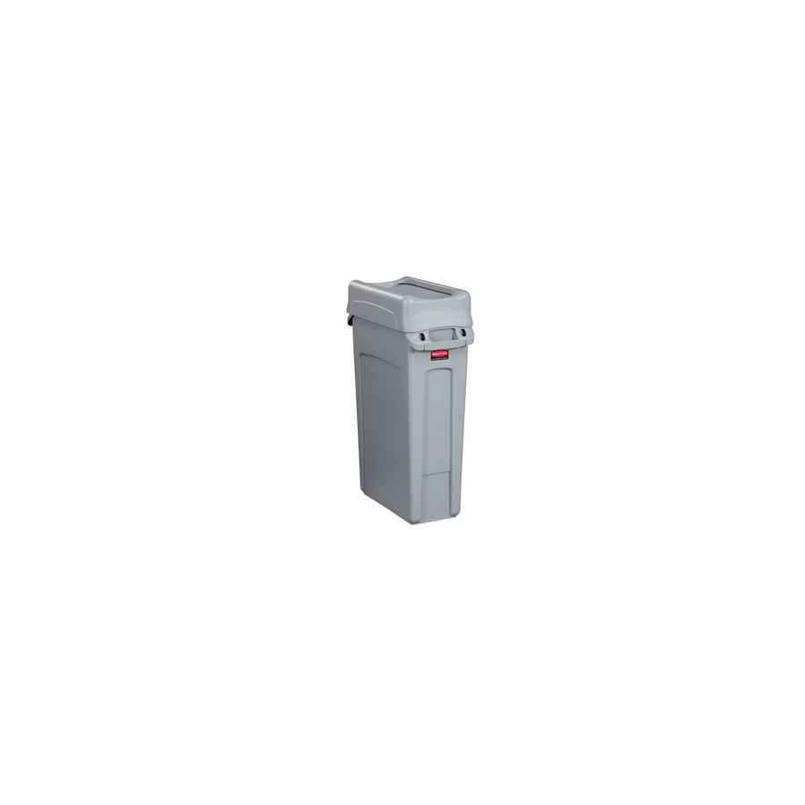 Rubbermaid Slim Jim FG267360GRAY Trash Can Lid, Resin, Gray, For: 23 gal Garbage Can - 5