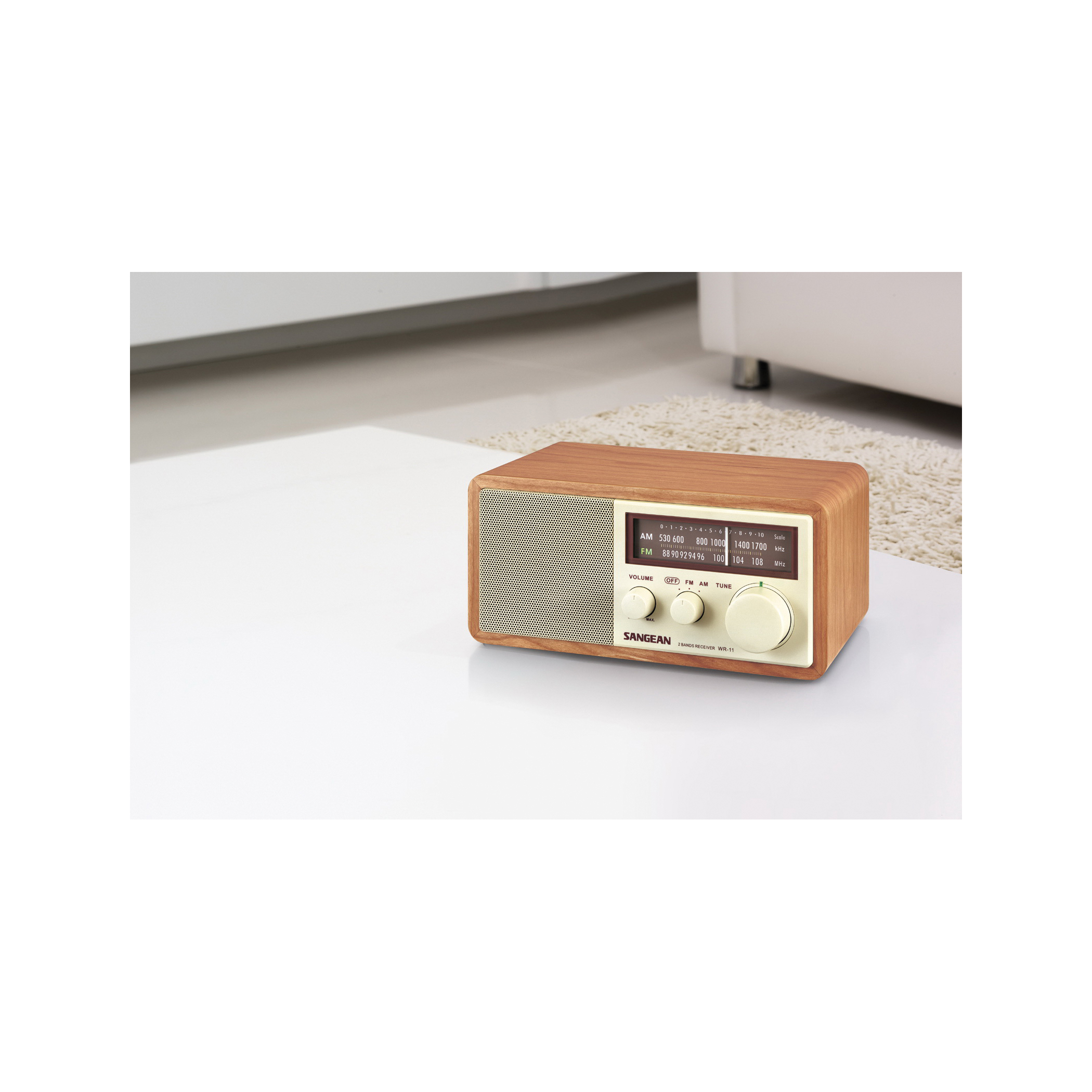Sangean WR-11 Analog Radio, Walnut - 3