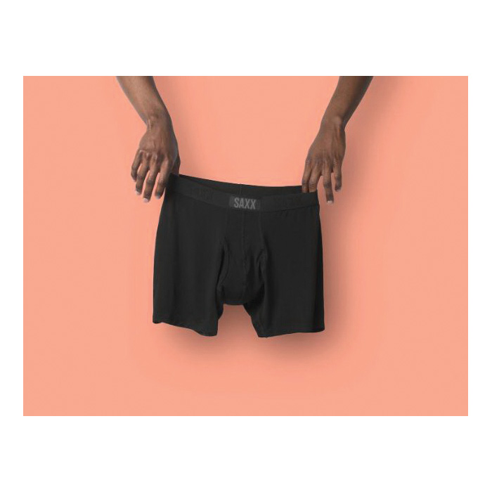 Saxx Ultra Series SXBB30F-BBB-S Boxer Briefs, S, Black, Spandex/Viscose, 30 to 32 in Waist, 5 in L Inseam - 3