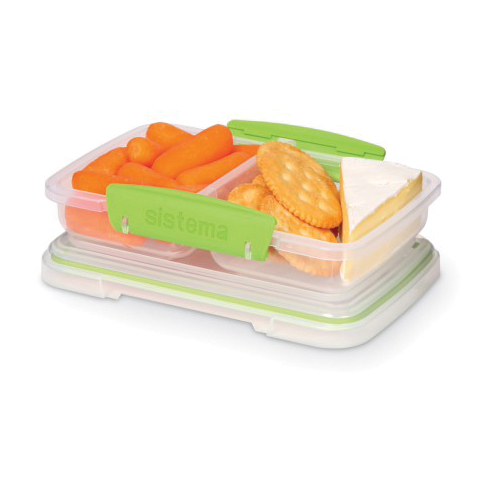 Sistema TO GO 21518 Storage Container, 11.83 oz Capacity, Plastic, Assorted, 6.89 in L, 4.53 in W, 1.65 in H - 5