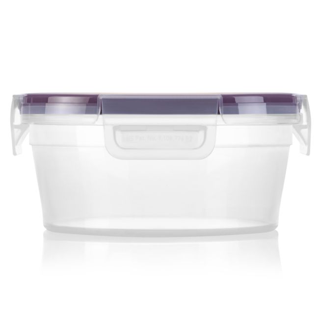 Snapware 1109968 Food Container, 3.86 Cups Capacity, Plastic, Clear, 6-1/2 in Dia, 3 in H - 2
