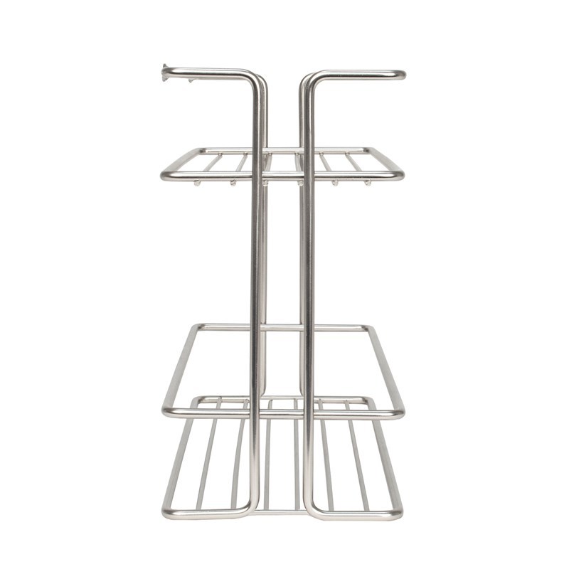 Spectrum A46578 Spice Rack, 1.3 lb, Steel, Satin Nickel, 4 in L, 11-3/4 in W, 7-3/4 in H - 3
