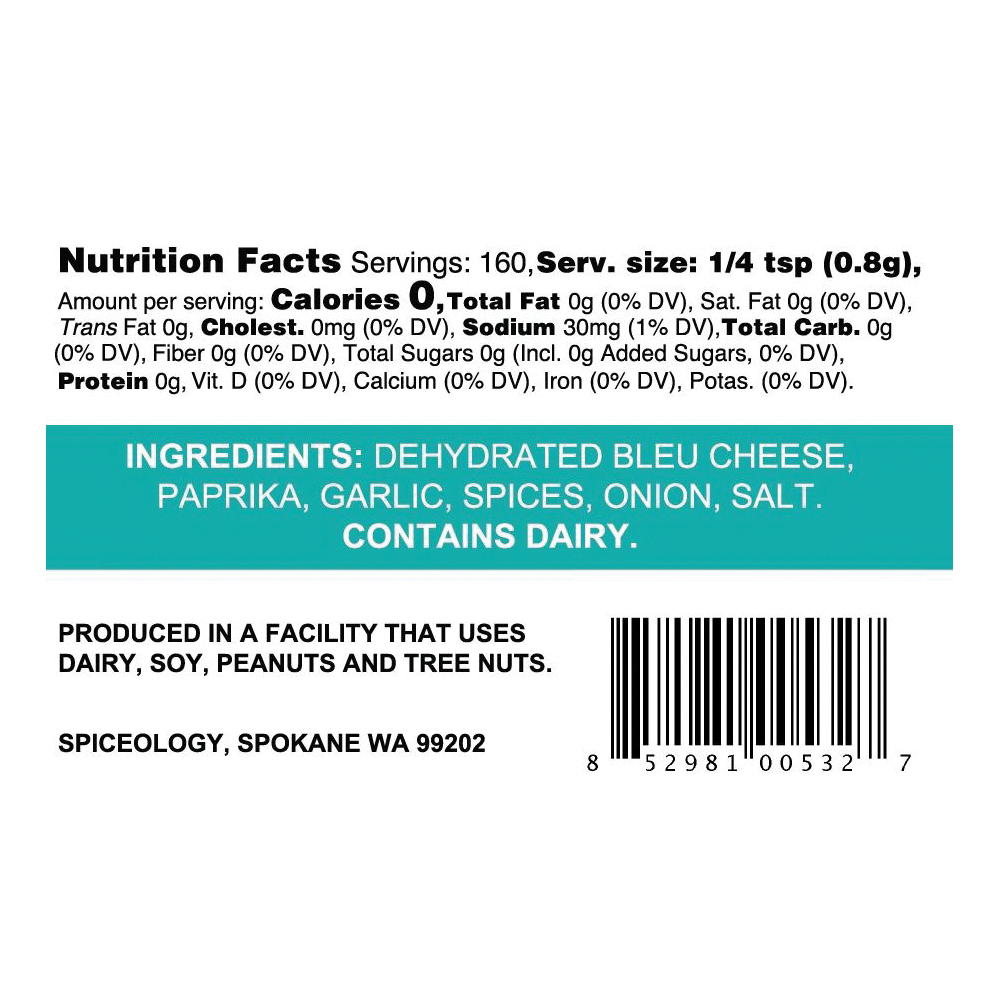 Spiceology Black & Blue GJ-BB BBQ Rub, 4.3 oz Jar - 3
