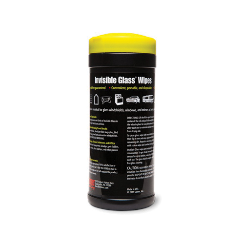 Stoner 7873250 Invisible Glass Wipes, Canister, Bulk Wipe, Mild Alcohol - 4