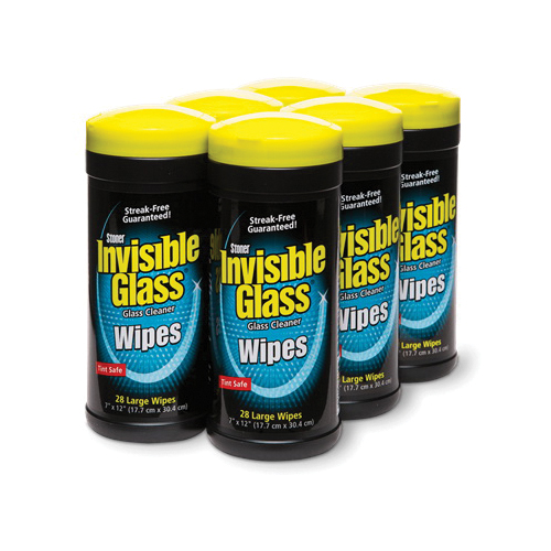 Stoner 7873250 Invisible Glass Wipes, Canister, Bulk Wipe, Mild Alcohol - 5