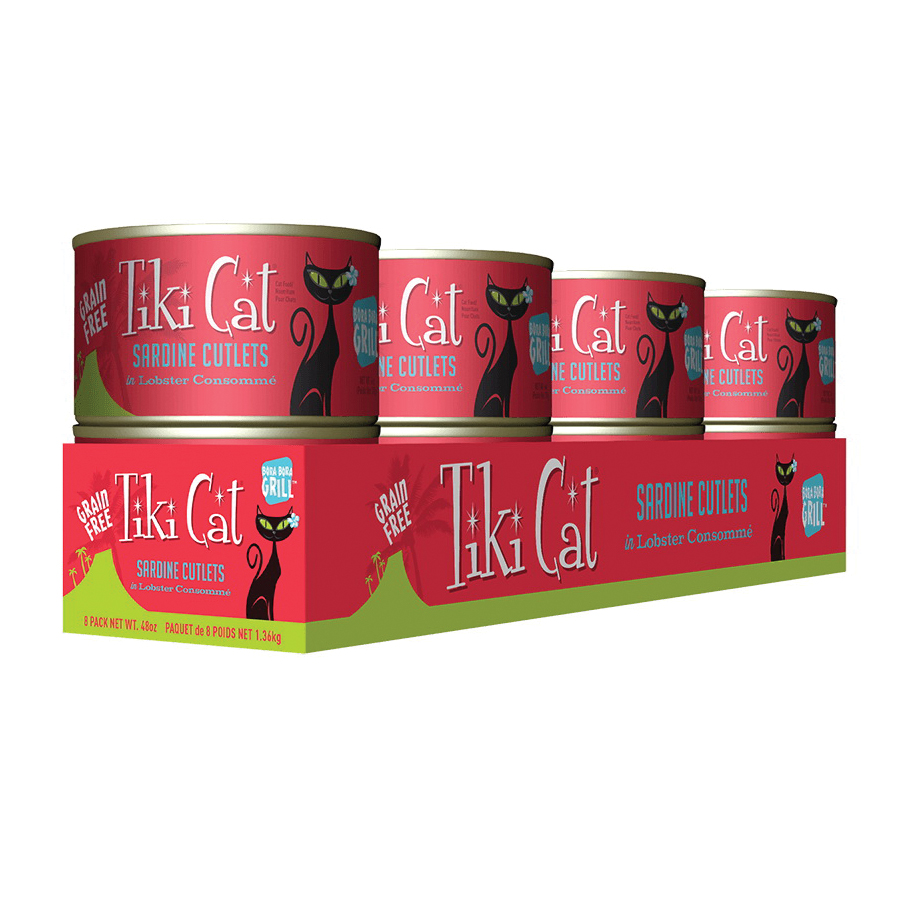 Tiki Pets Tiki Cat Bora Bora Grill 759050 Cat Food, Sardine Cutlets Flavor, 6 oz Can - 4