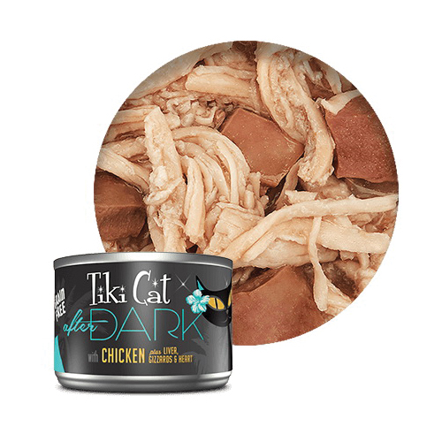 Tiki Pets Tiki Cat After Dark 11242 Cat Food, Chicken Flavor, 2.8 oz Can - 2