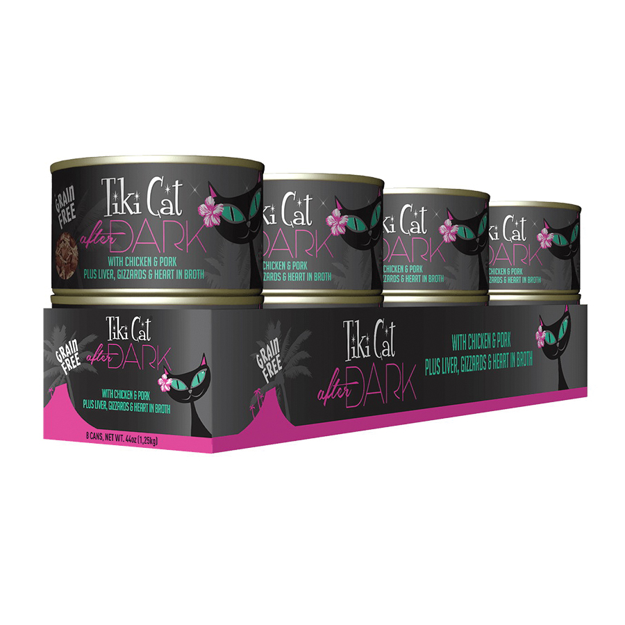 Tiki Pets Tiki Cat After Dark 11241 Cat Food, Chicken, Pork Flavor, 2.8 oz Can - 5