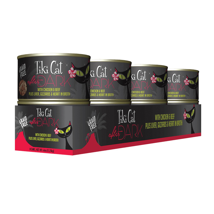 Tiki Pets Tiki Cat After Dark 11240 Cat Food, Beef, Chicken Flavor, 2.8 oz Can - 5