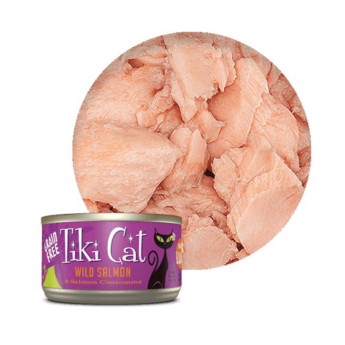 Tiki Pets Tiki Cat Hanalei Luau 7645 Cat Food, Wild Salmon Flavor, 2.8 oz Can - 2