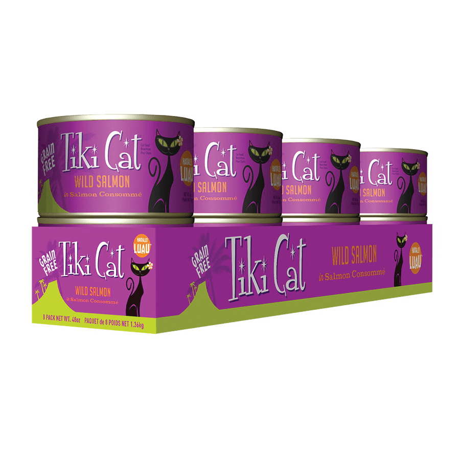 Tiki Pets Tiki Cat Hanalei Luau 7645 Cat Food, Wild Salmon Flavor, 2.8 oz Can - 5