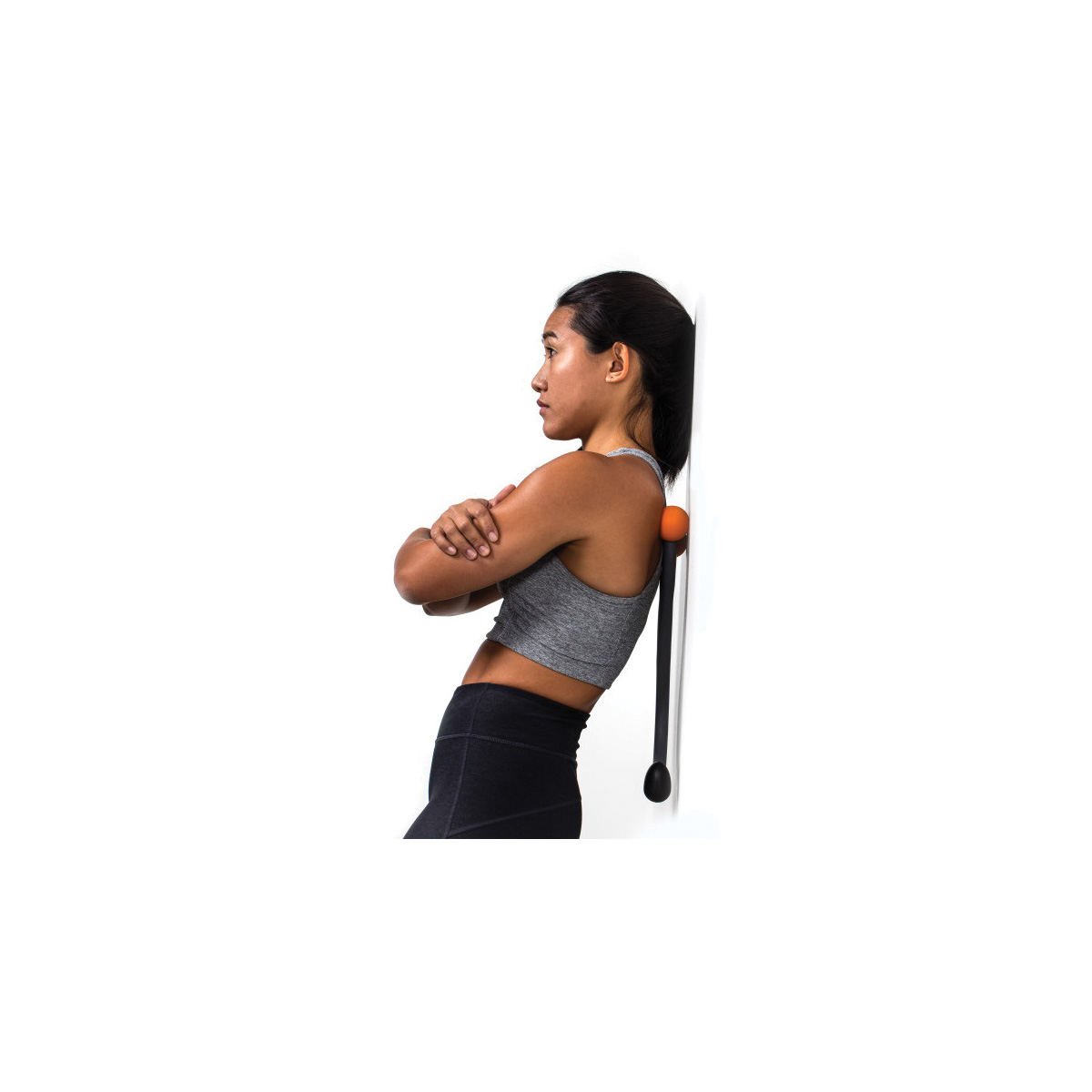 Triggerpoint 4429 AcuCurve Cane, Plastic, Gray/Orange - 5