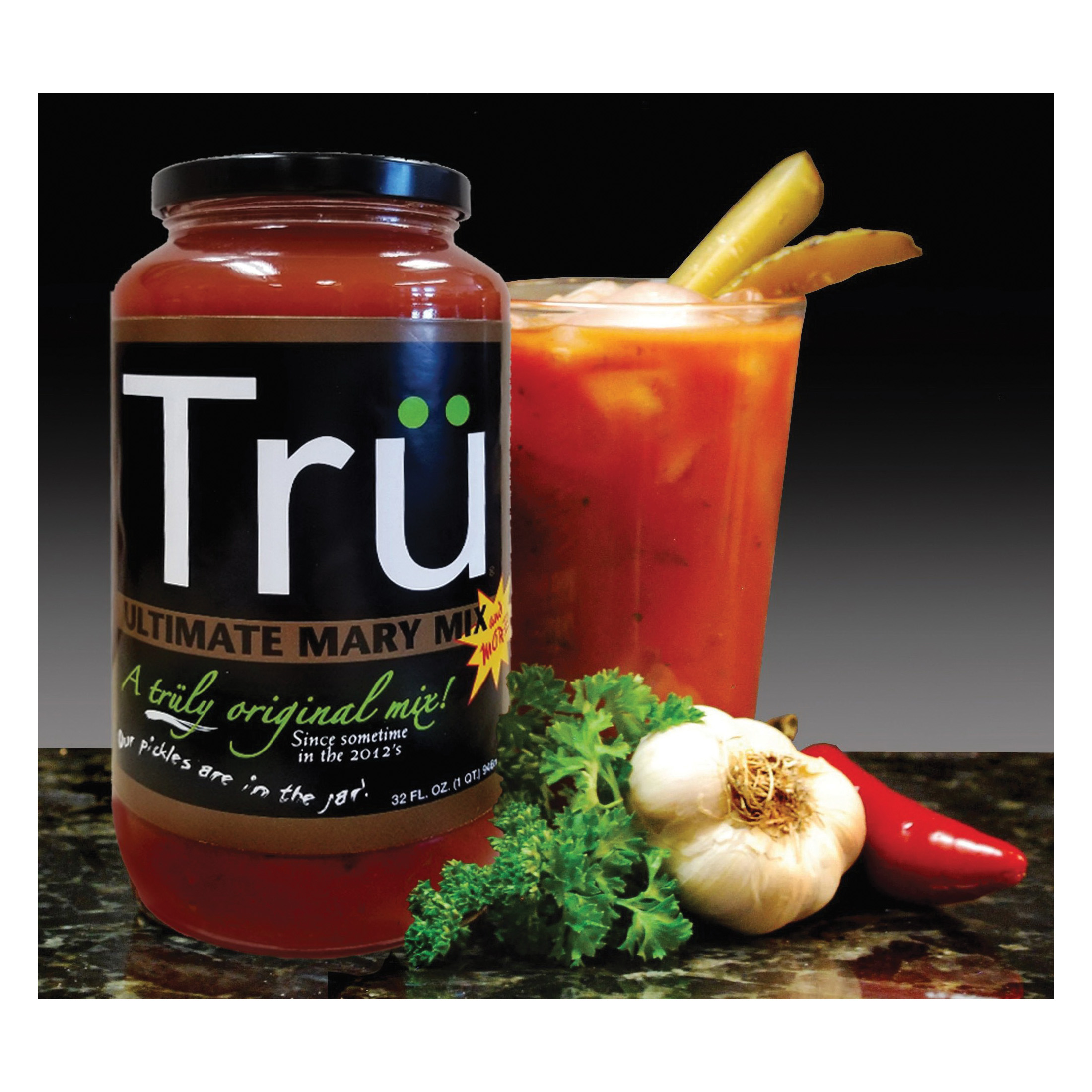 Tru Pickles 3087 Mary Mix, 32 oz Jar - 2