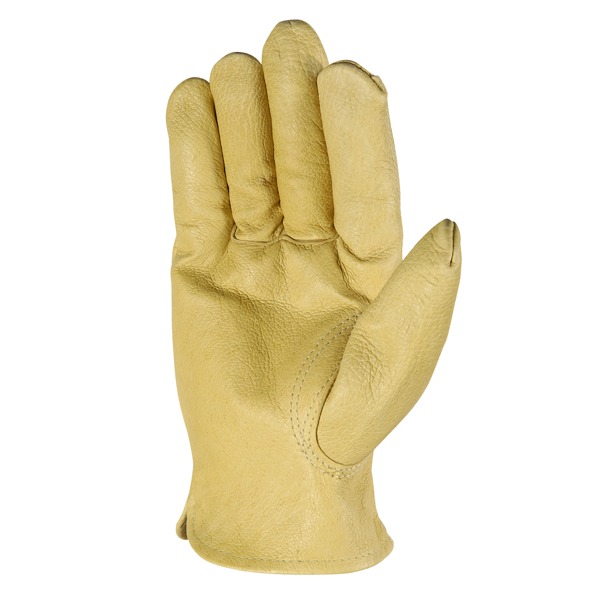Wells Lamont 1133M Work Gloves, Men's, M, Slip-On Cuff, Cowhide Leather, Gold/Yellow - 2
