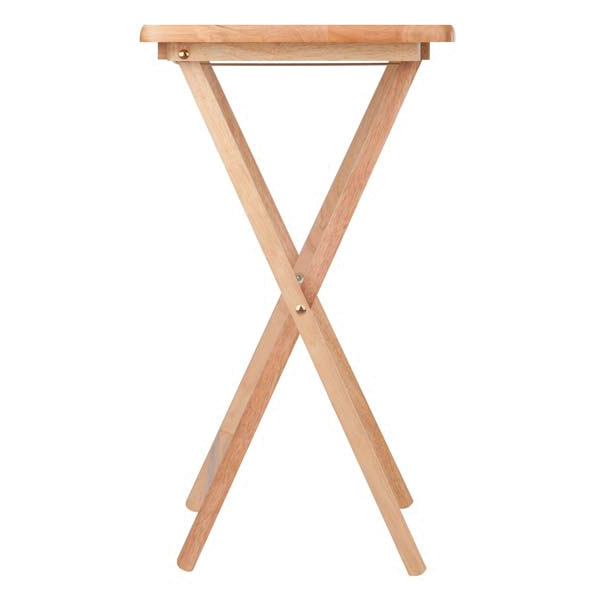 WINSOME Alex 42290 Snack Table, 19.06 in OAW, 14.57 in OAD, 25.98 in OAH, Wood Tabletop, Natural - 3