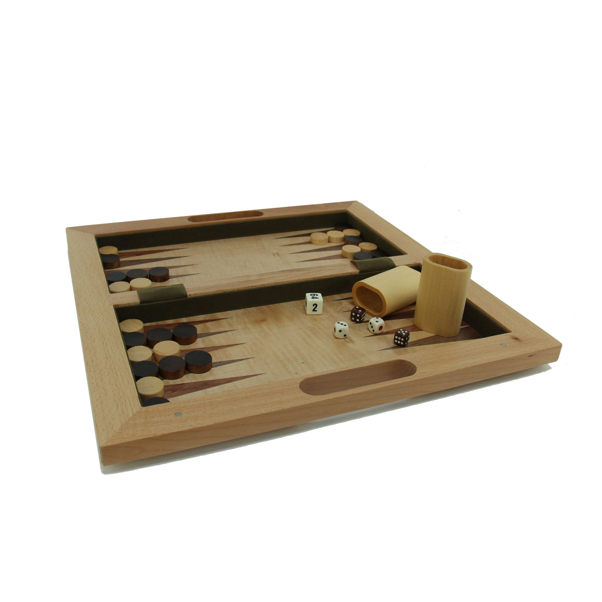 We Games 281116 3-in-1 Combination Set with Folding Board and Handle, Wood - 4