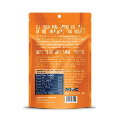 Yeti Dog Chew YDC-S Dog Chew, S Breed, 3.5 oz Pack - 3