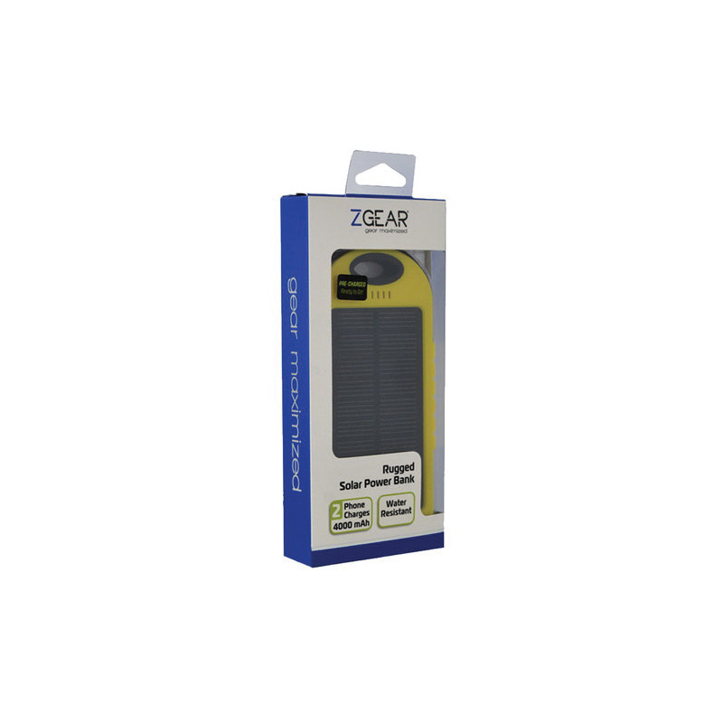 Zgear PB-USB40SO-YL Power Bank, 4000 mAh, 2-USB Port, 2.1 A Output, Black/Yellow - 2