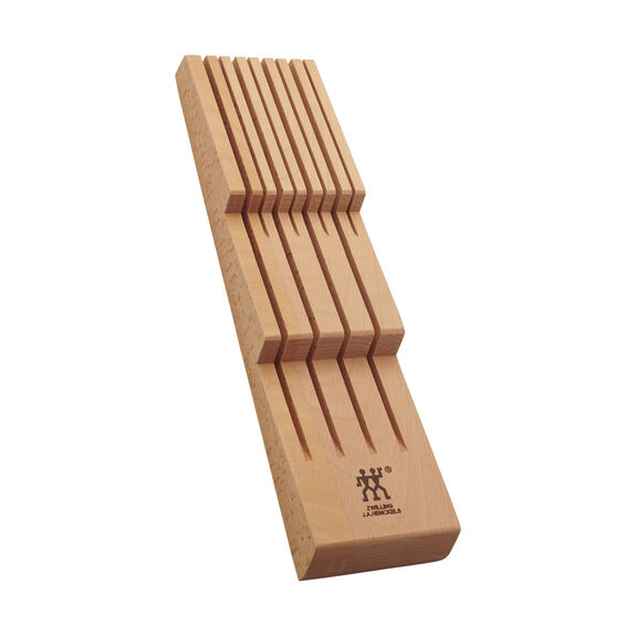 Henckels International 35159-000 In-Drawer Knife Organizer, 4-1/4 in W, 16 in D, Beech, Brown - 2