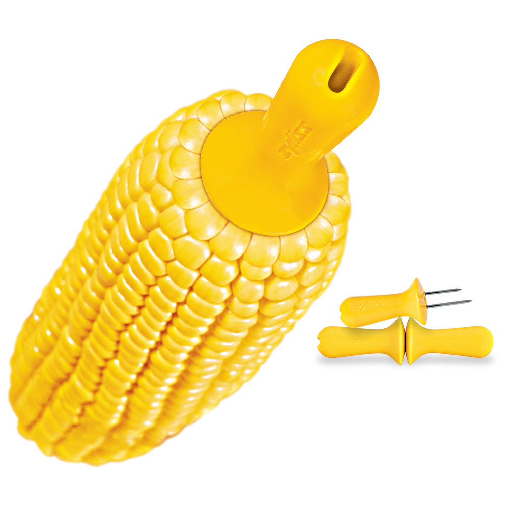 Zyliss 71388 Corn Holder, 3.98 in L, Blue/Red/Yellow - 4