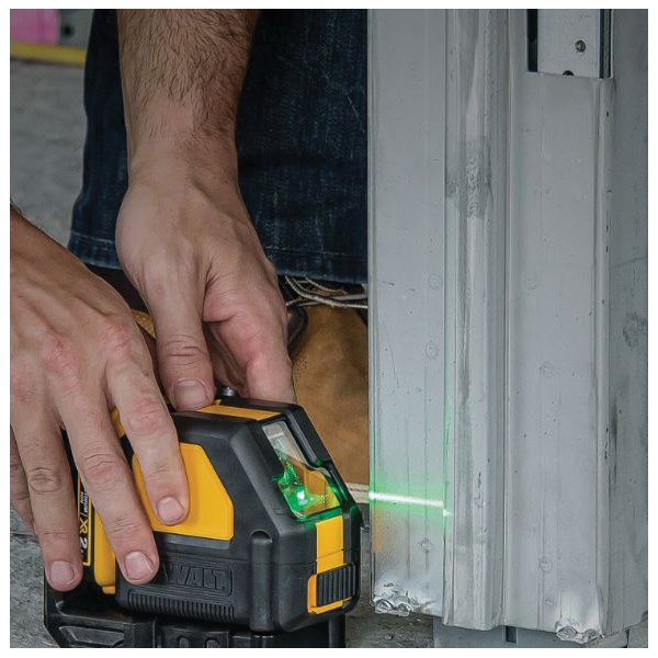 DEWALT DW088LG Cross Line Laser Level, 165 ft, 1/8 in Accuracy, 2-Beam, Green Laser - 2