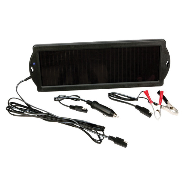 Wilmar W2997 Solar Battery Charger, 12/24 VAC Output, Black - 2