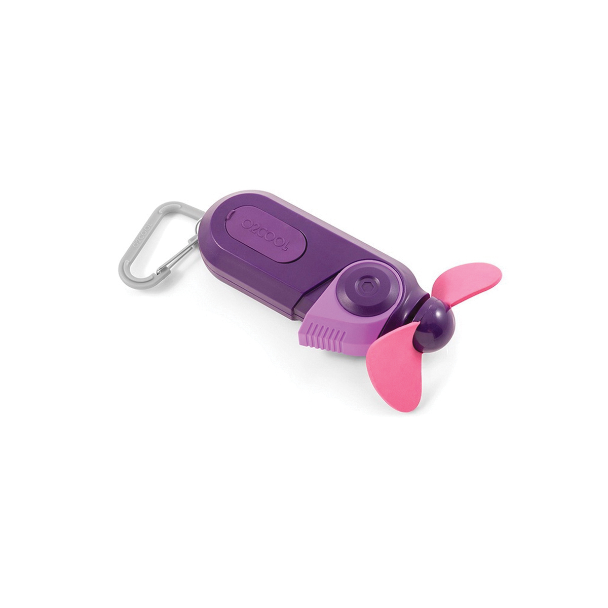 O2Cool FMS0003 Sport Carabiner Misting Fan, 3 in Dia Blade, Assorted - 2