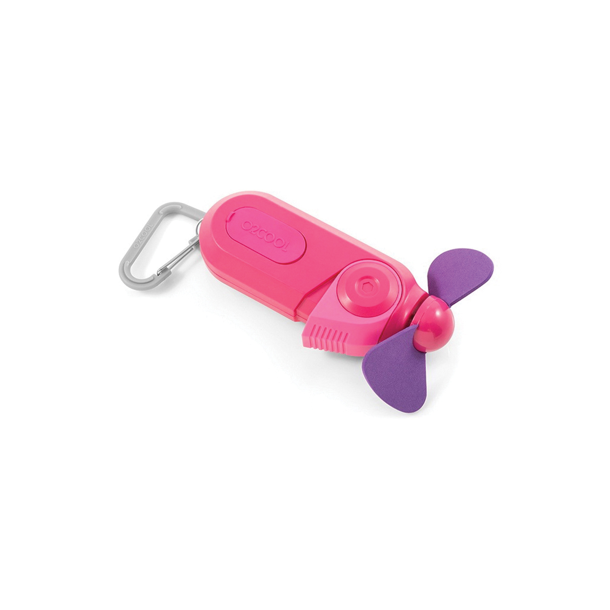 O2Cool FMS0003 Sport Carabiner Misting Fan, 3 in Dia Blade, Assorted - 3