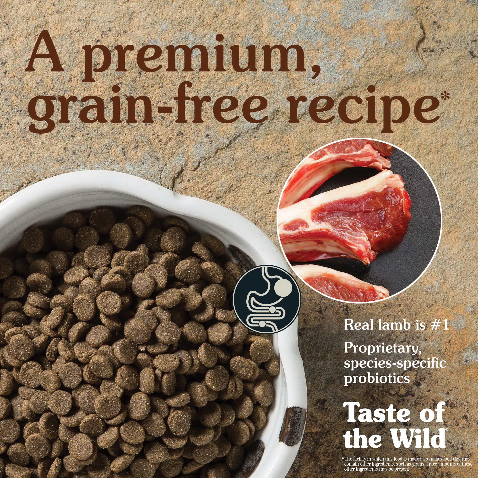 Taste of the Wild TOW2002 Dog Food, Dry, Roasted Lamb Flavor, 5 lb - 4
