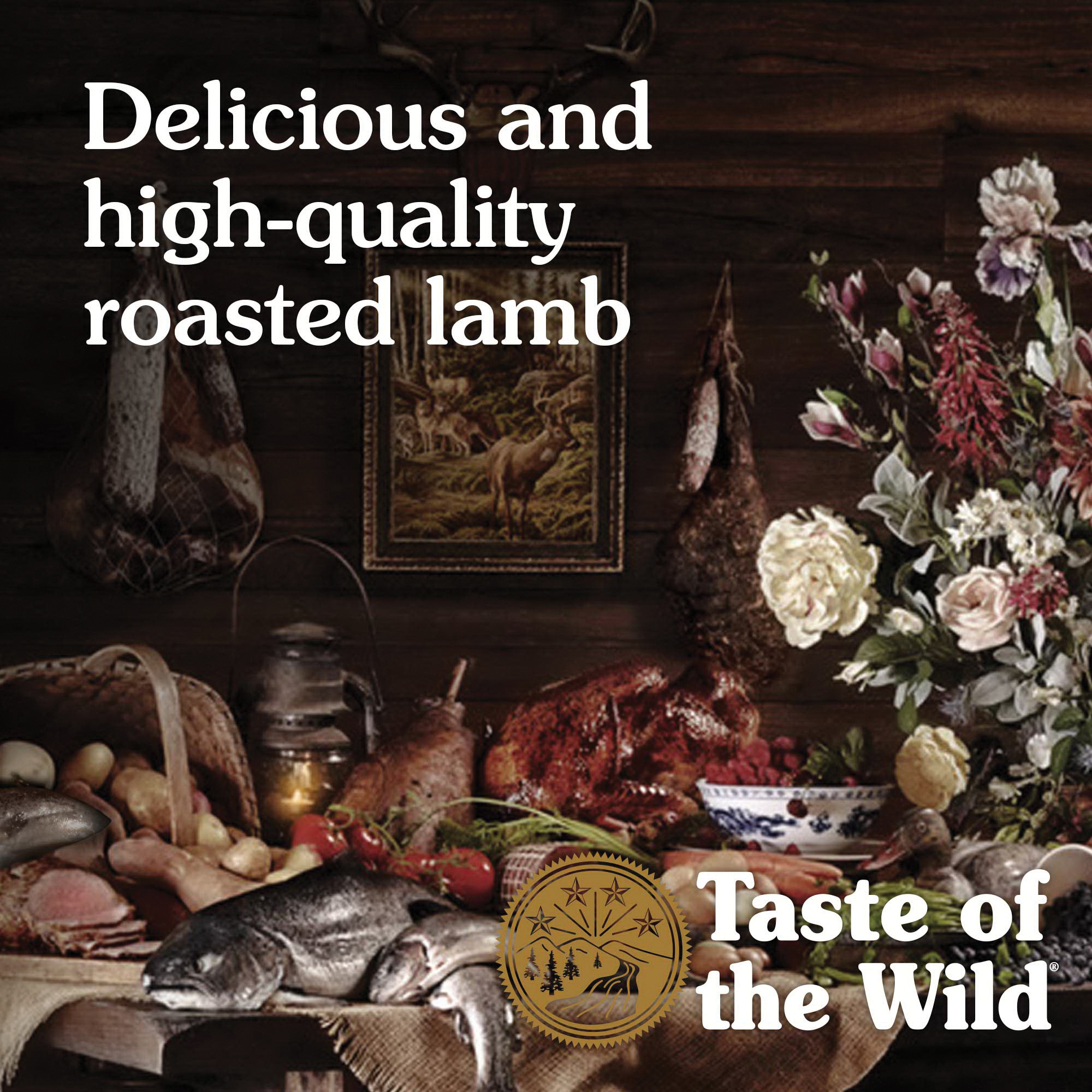 Taste of the Wild TOW2002 Dog Food, Dry, Roasted Lamb Flavor, 5 lb - 5