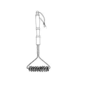 Brushtech B407C Double-Helix BBQ Brush, 16 in L Brush, 6-1/2 in W Brush - 2