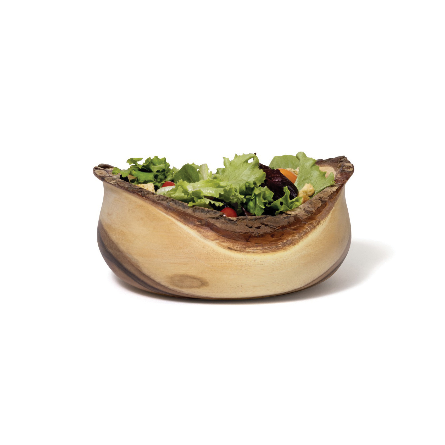 Lipper International 1094 Medium Serving Bowl, Tulip, 10 in Dia, Acacia Wood, Reddish Brown - 2