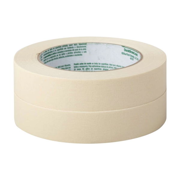 Duck 394693 Masking Tape, 60 yd L, 0.94 in W, Beige - 2