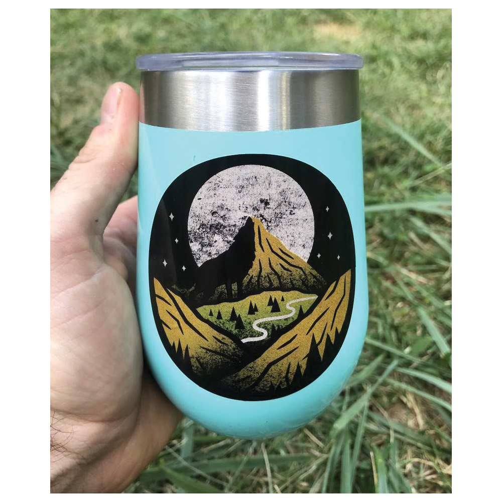Sticker Art Mtn and Moon Art Sticker, Mountain and Moon - 2