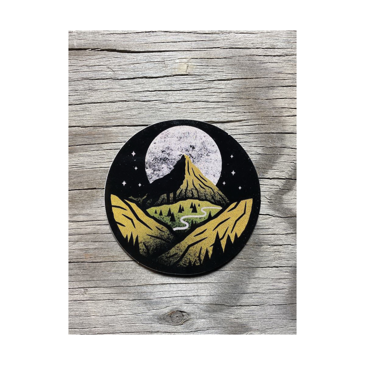 Sticker Art Mtn and Moon Art Sticker, Mountain and Moon - 3